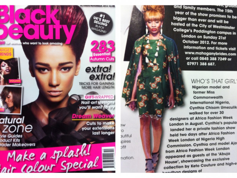 Cynthia Chisom Umezulike in Black Beauty Magazine