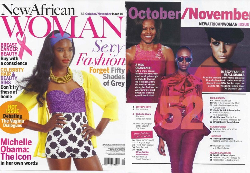 A Whopping 13 Pages for Africa Fashion Week London in New African Woman October Issue
