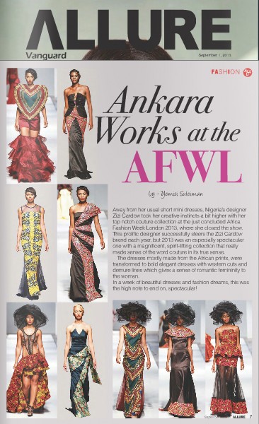 Africa Fashion Week London 2013 in Vanguard Allure