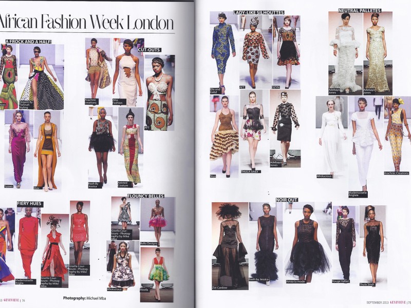 Genevieve Magazine Features Africa Fashion Week London 2013