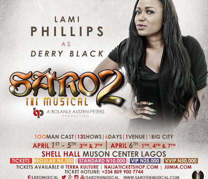 Lami Phillips is Derry Black in Saro 2 the Musical